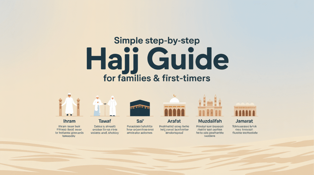 Simple Step-by-Step Hajj Guide for Families & First-Timers