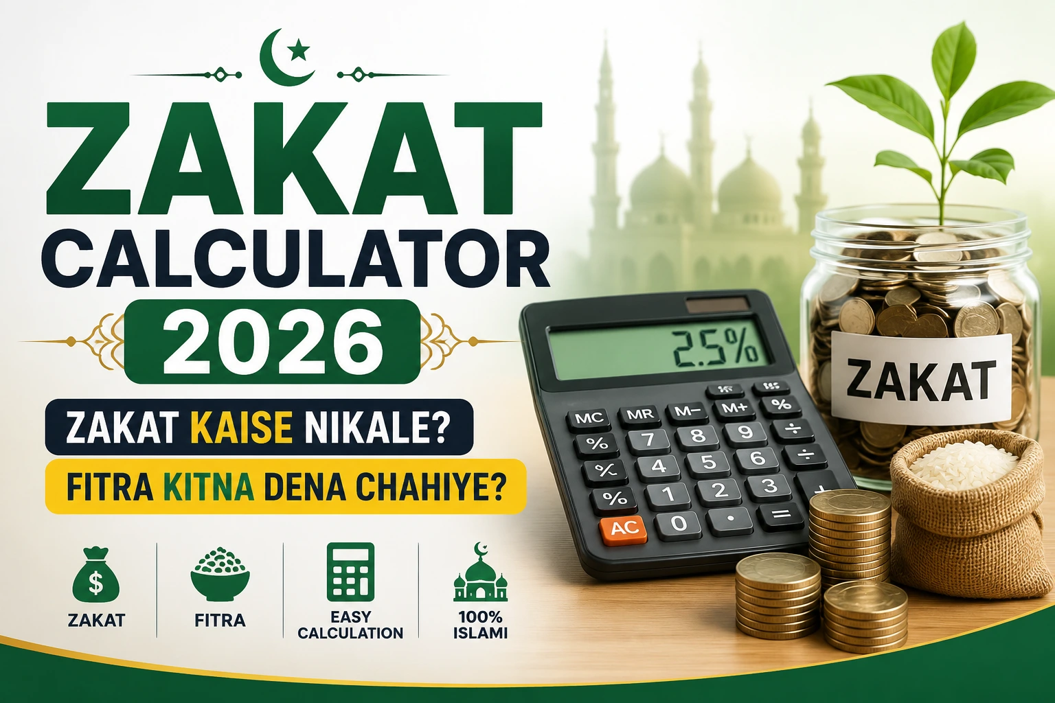 Zakat Calculator 2026 – Zakat Kaise Nikale?